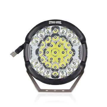 Offroad Animal Ass Kicker 9" Round LED Light with Side Shooter (Pair) - Brixton 4x4 - Buy Online Now!